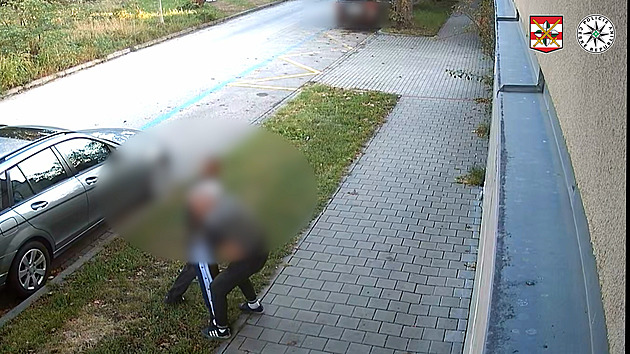 Násilník na bicyklu přepadával muže, surově je bil a kopal. Policie ukázala video