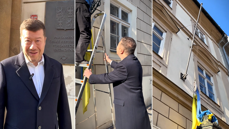 GLOSA: Ukrajinská vlajka už měla vlát nad Hradem. Pavel mohl smazat ostudné Okamurovo gesto